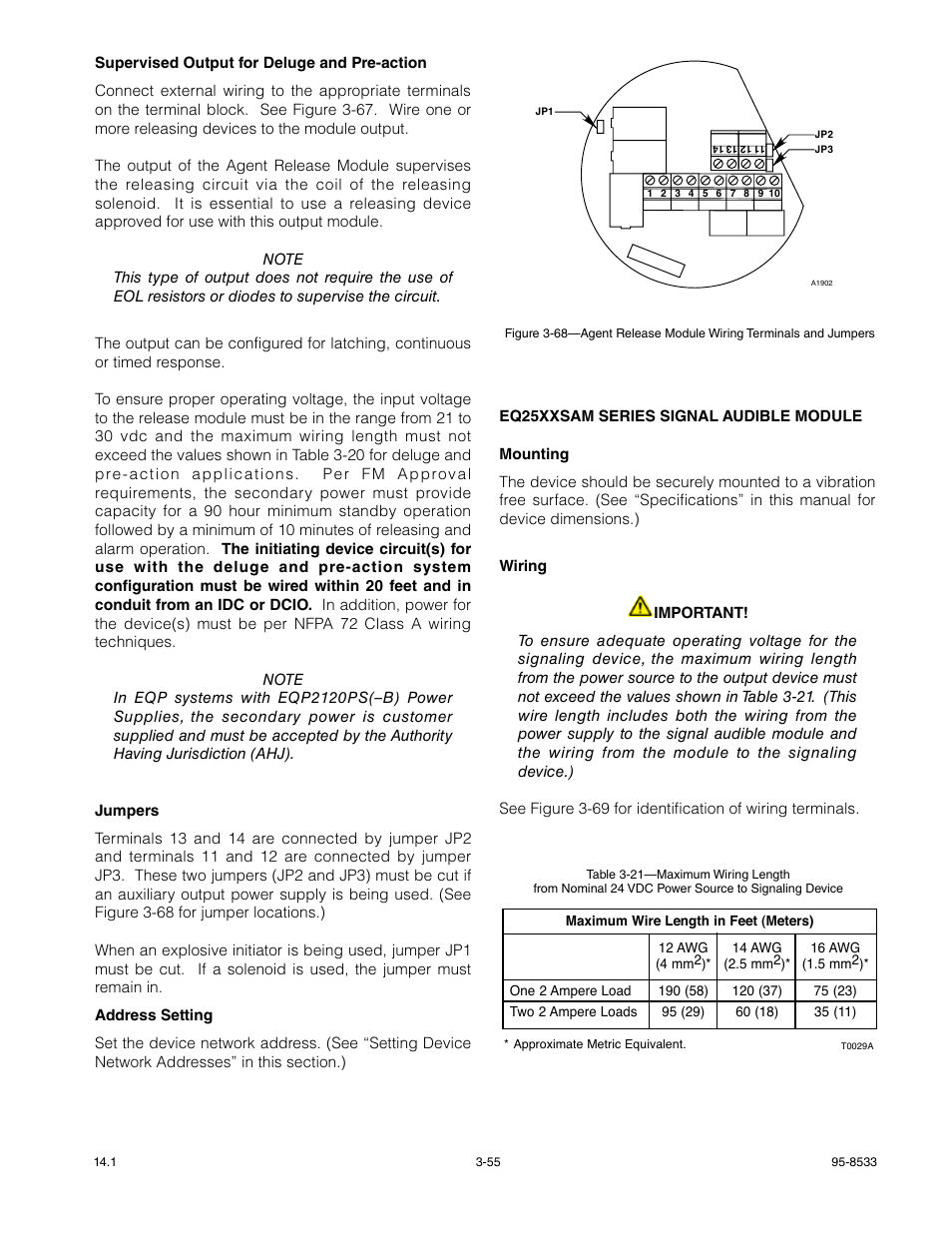 Eq25xxsam series signal audible module | Det-Tronics EQP Fire and Gas Detection/Releasing System User Manual | Page 74 / 157