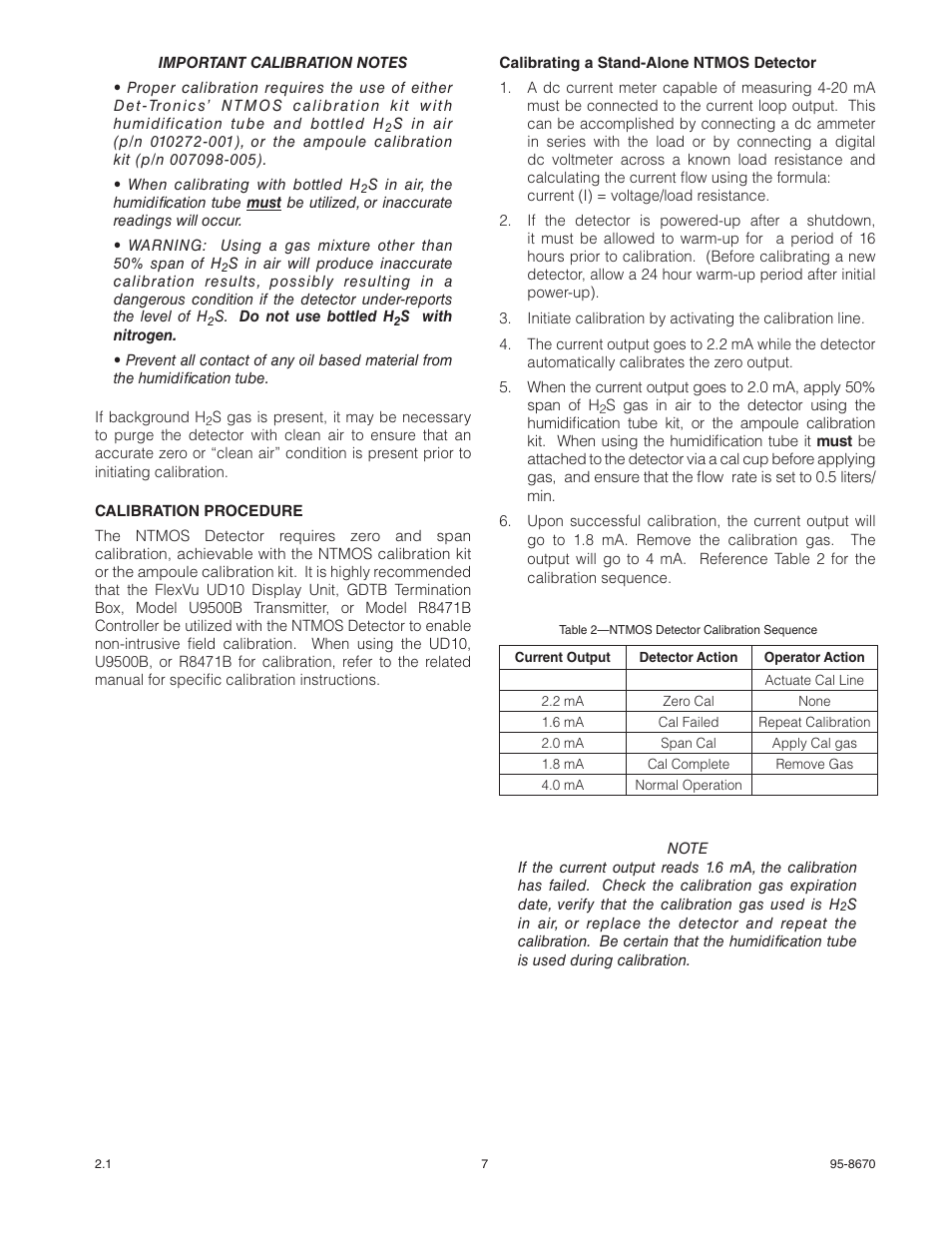Det-Tronics NTMOS IP66/IP67 H2S Gas Detector User Manual | Page 9 / 19