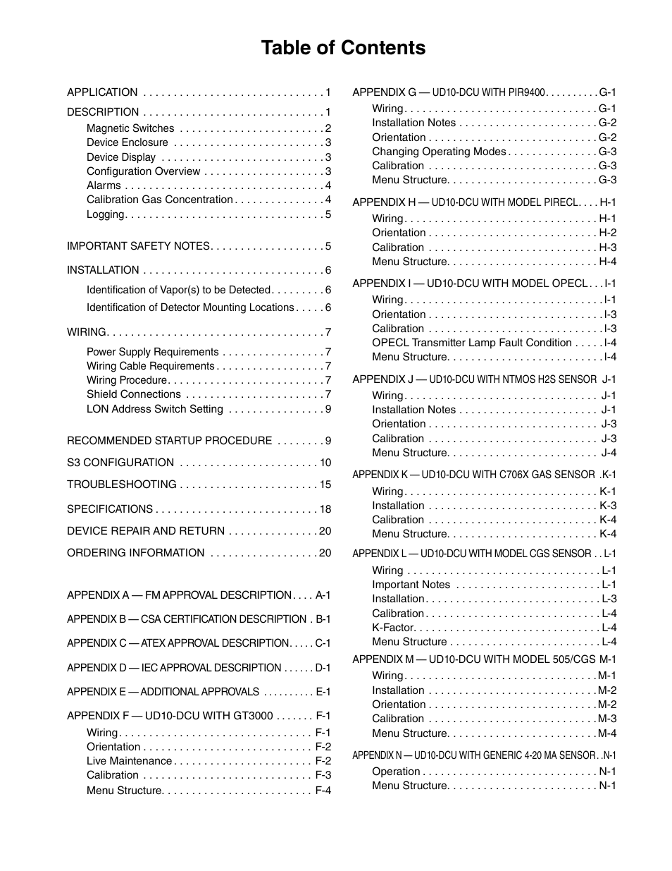 Det-Tronics UD10 DCU Emulator FlexVu Universal Display Unit User Manual | Page 2 / 71