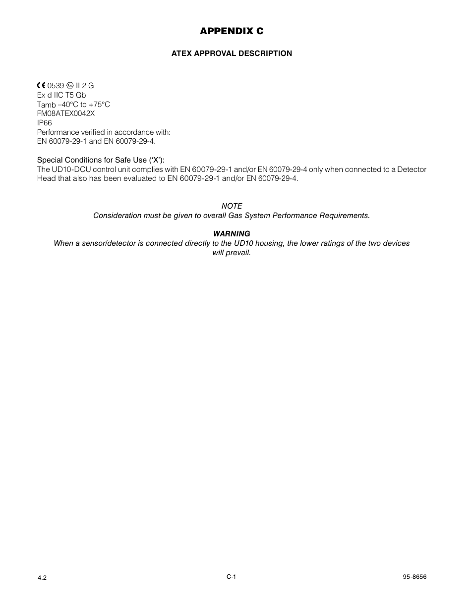 Appendix c | Det-Tronics UD10 DCU Emulator FlexVu Universal Display Unit User Manual | Page 26 / 71