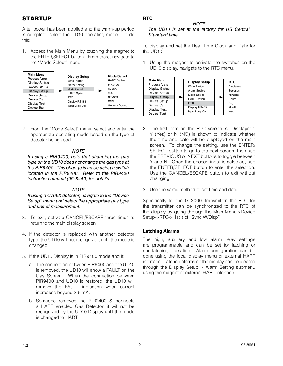 Startup | Det-Tronics UD10 FlexVu Explosion-Proof Universal Display Unit User Manual | Page 14 / 77
