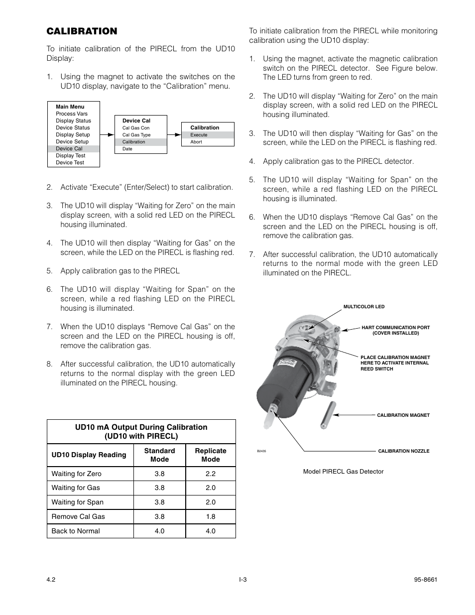 Calibration | Det-Tronics UD10 FlexVu Explosion-Proof Universal Display Unit User Manual | Page 45 / 77