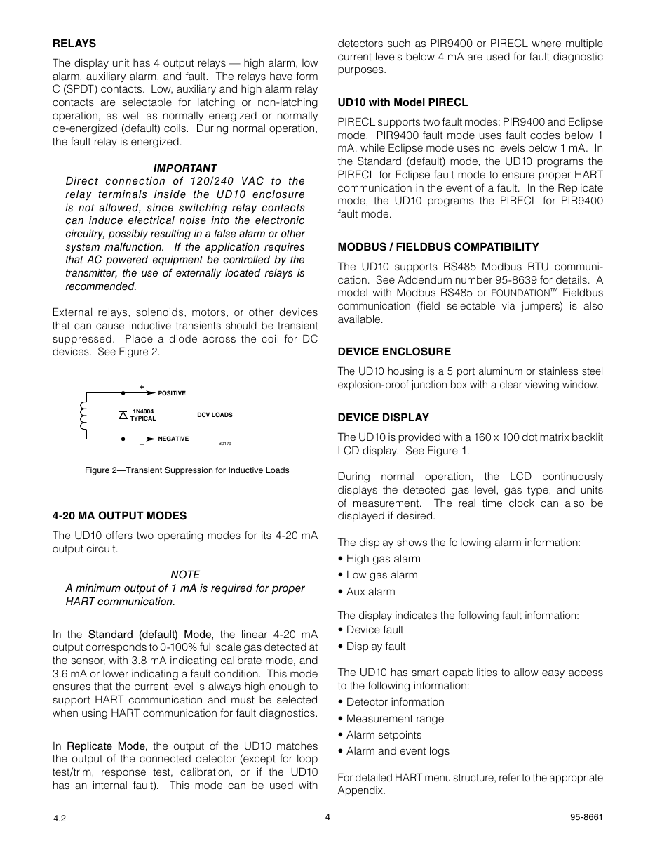 Det-Tronics UD10 FlexVu Explosion-Proof Universal Display Unit User Manual | Page 6 / 77