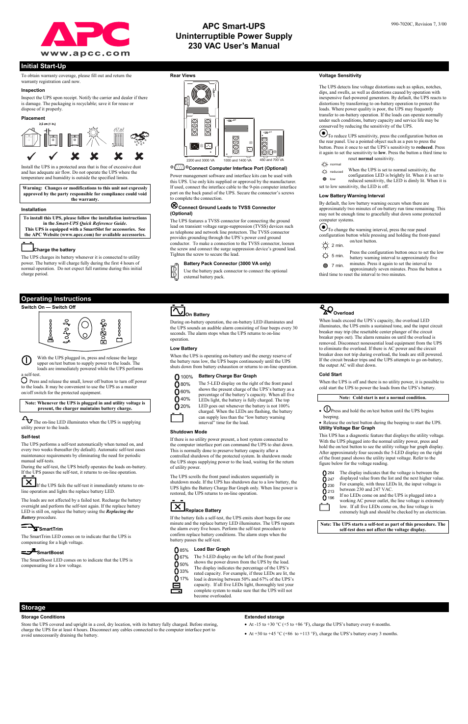 APC SMARTUPS Smart-UPS 450 User Manual | 2 pages