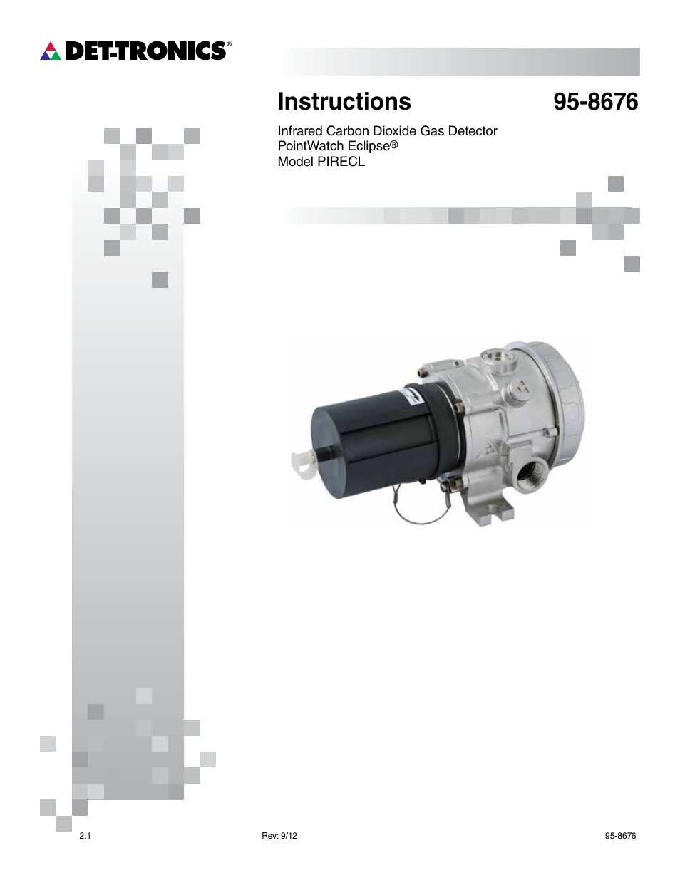 Det-Tronics PIRECL Infrared Carbon Dioxide Gas Detector PointWatch Eclipse User Manual | 54 pages