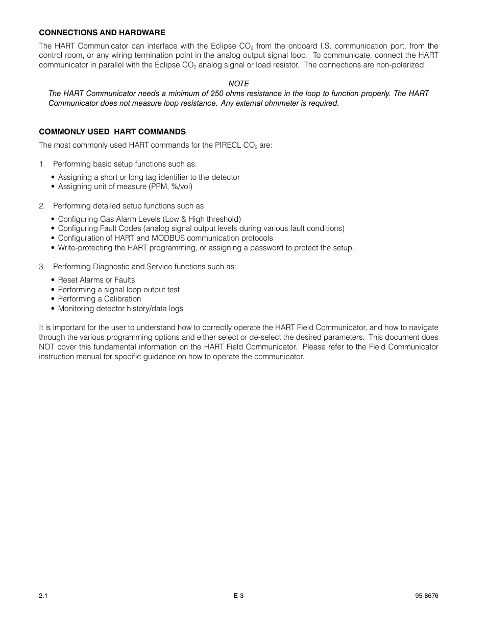 Det-Tronics PIRECL Infrared Carbon Dioxide Gas Detector PointWatch Eclipse User Manual | Page 35 / 54