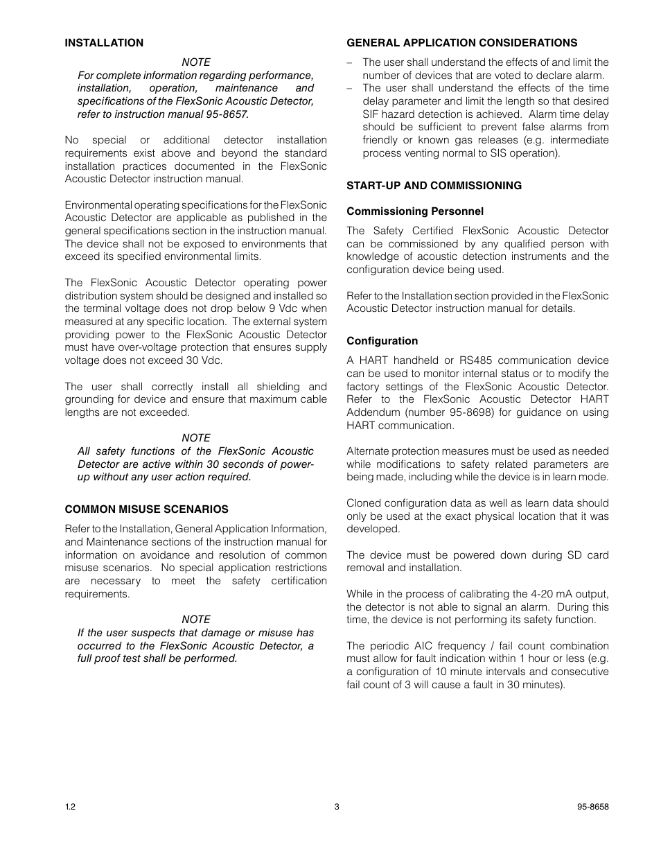 Det-Tronics ATX10 Transmitter SAFETY MANUAL User Manual | Page 3 / 6