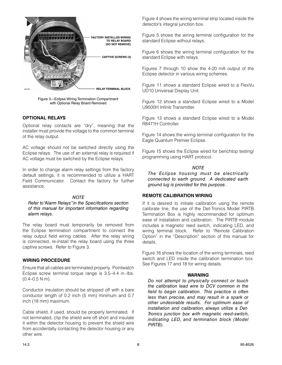 Det-Tronics PIRECL Infrared Hydrocarbon Gas Detector PointWatch Eclipse User Manual | Page 10 / 69