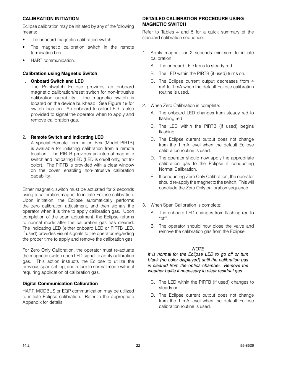 Det-Tronics PIRECL Infrared Hydrocarbon Gas Detector PointWatch Eclipse User Manual | Page 24 / 69