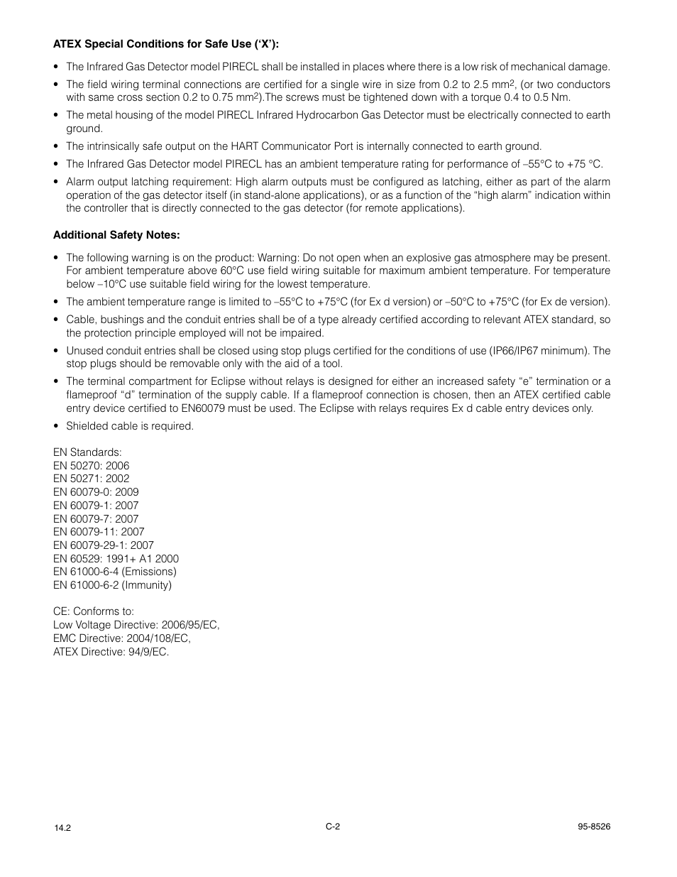 Det-Tronics PIRECL Infrared Hydrocarbon Gas Detector PointWatch Eclipse User Manual | Page 35 / 69