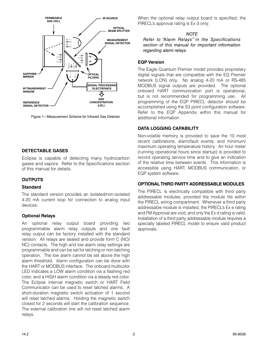 Det-Tronics PIRECL Infrared Hydrocarbon Gas Detector PointWatch Eclipse User Manual | Page 4 / 69