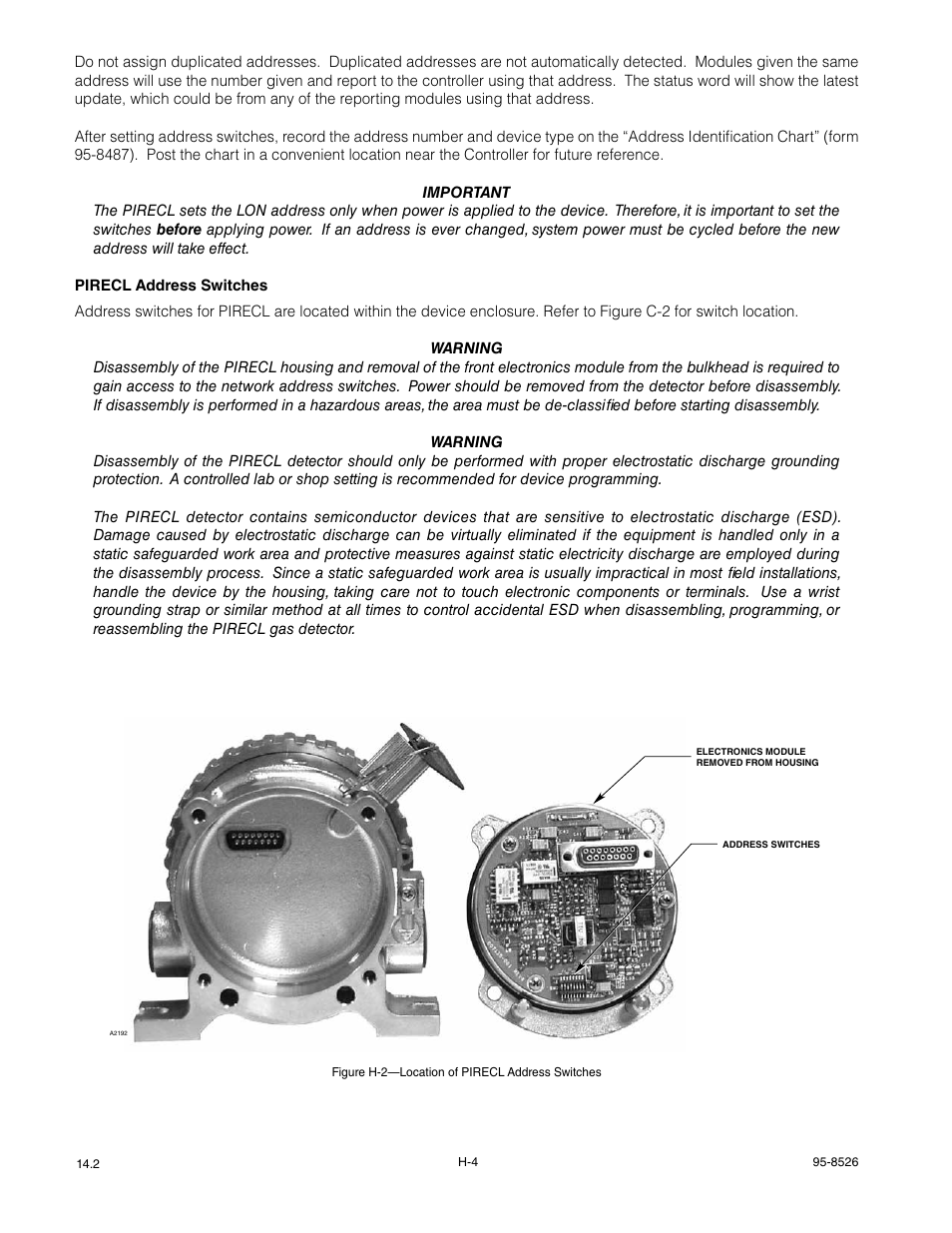 Det-Tronics PIRECL Infrared Hydrocarbon Gas Detector PointWatch Eclipse User Manual | Page 64 / 69