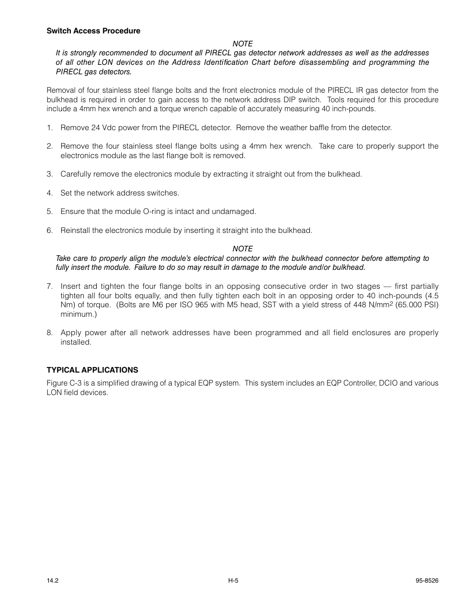 Det-Tronics PIRECL Infrared Hydrocarbon Gas Detector PointWatch Eclipse User Manual | Page 65 / 69
