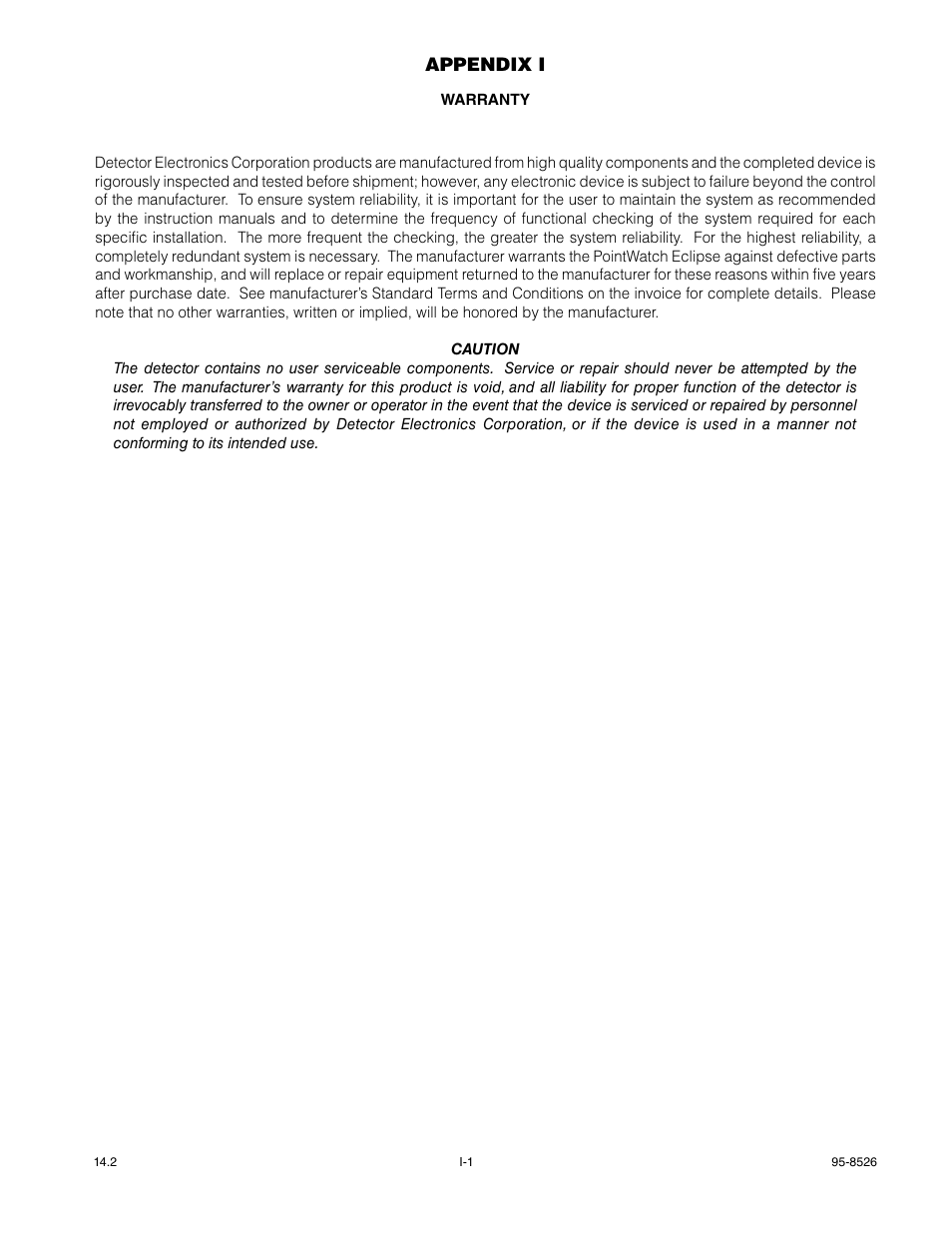 Det-Tronics PIRECL Infrared Hydrocarbon Gas Detector PointWatch Eclipse User Manual | Page 67 / 69