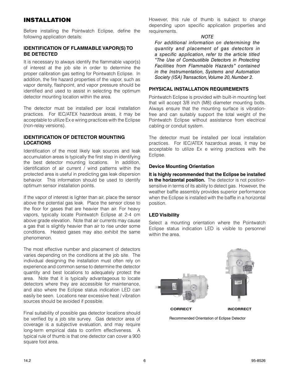 Det-Tronics PIRECL Infrared Hydrocarbon Gas Detector PointWatch Eclipse User Manual | Page 8 / 69
