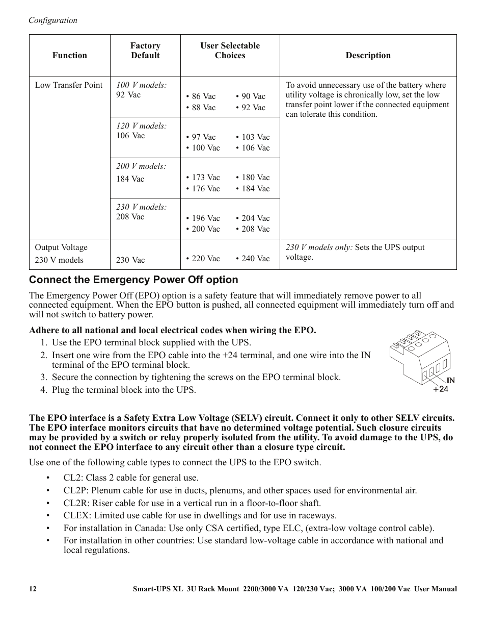 APC SUA2200 User Manual | Page 12 / 22
