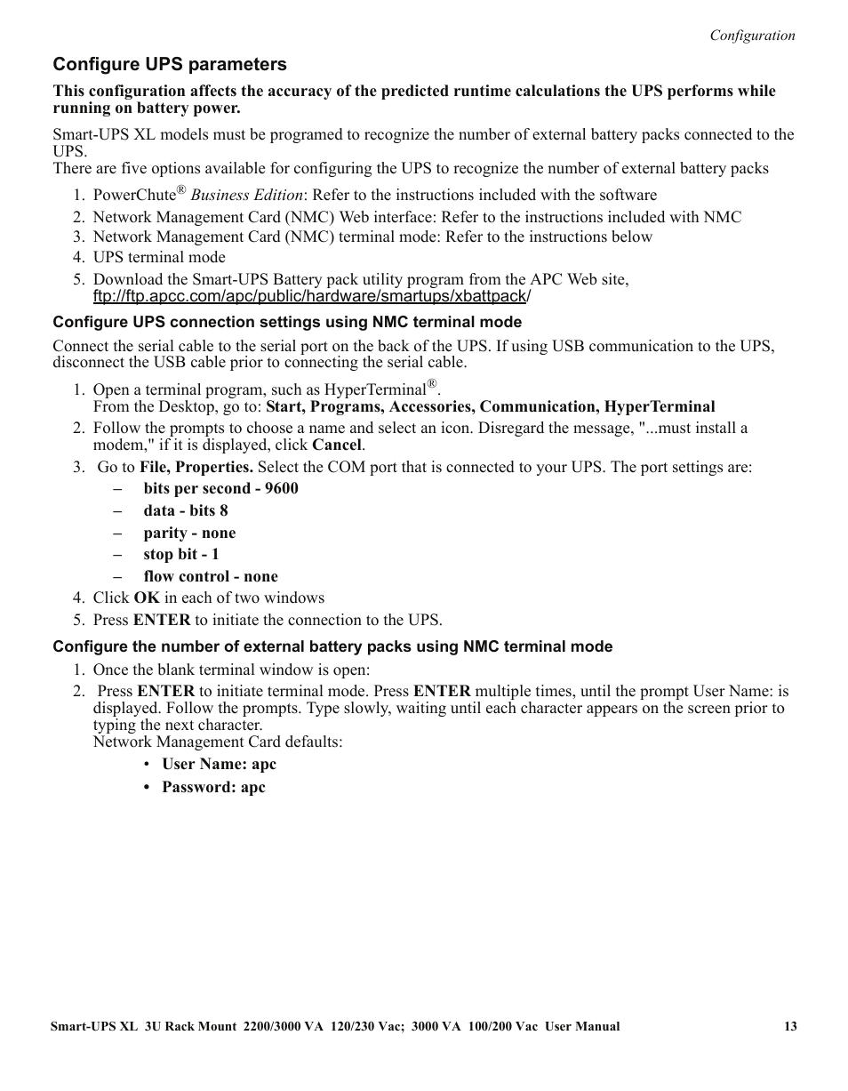 APC SUA2200 User Manual | Page 13 / 22
