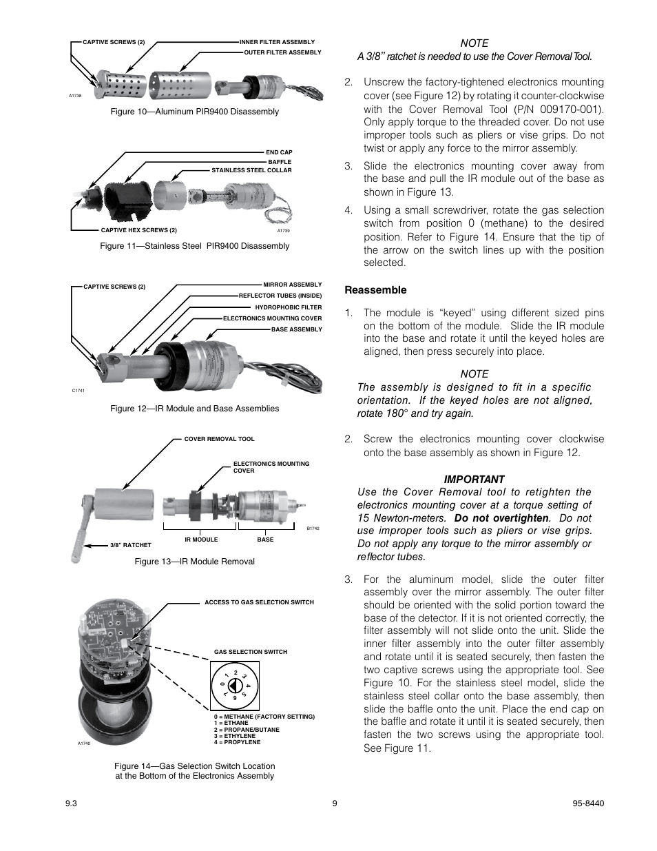 Det-Tronics PIR9400 PointWatch Infrared Hydrocarbon Gas Detector User Manual | Page 11 / 34