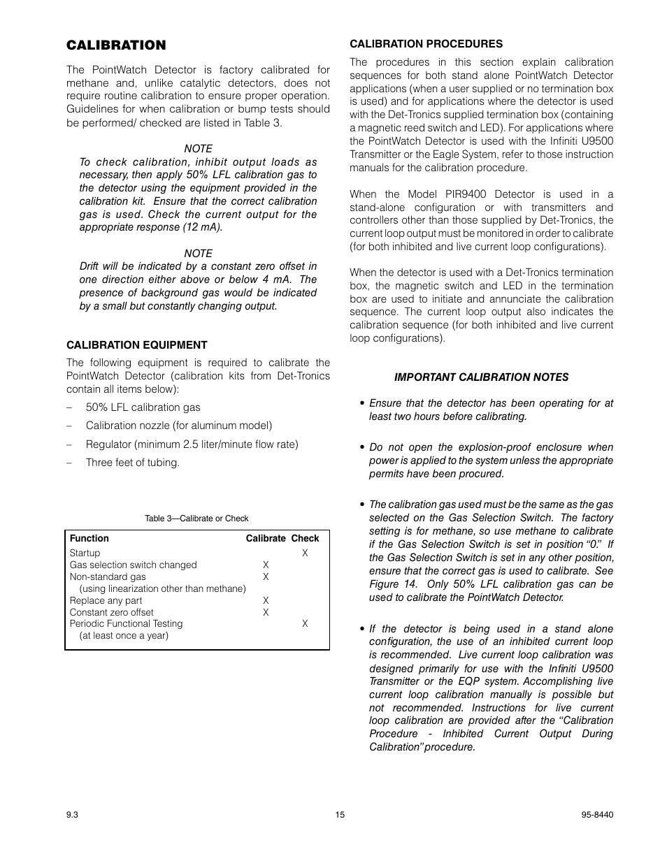 Det-Tronics PIR9400 PointWatch Infrared Hydrocarbon Gas Detector User Manual | Page 17 / 34