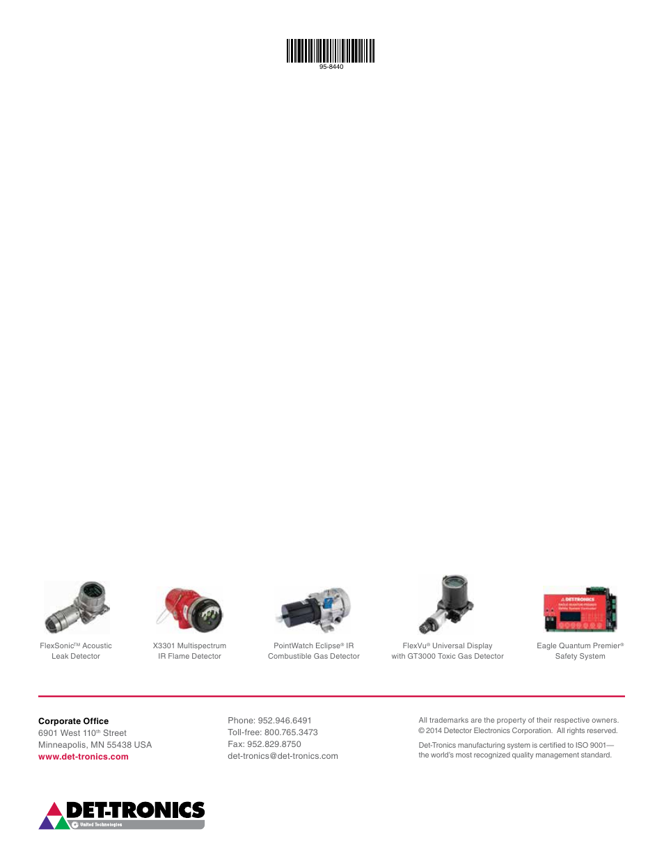 Det-Tronics PIR9400 PointWatch Infrared Hydrocarbon Gas Detector User Manual | Page 34 / 34