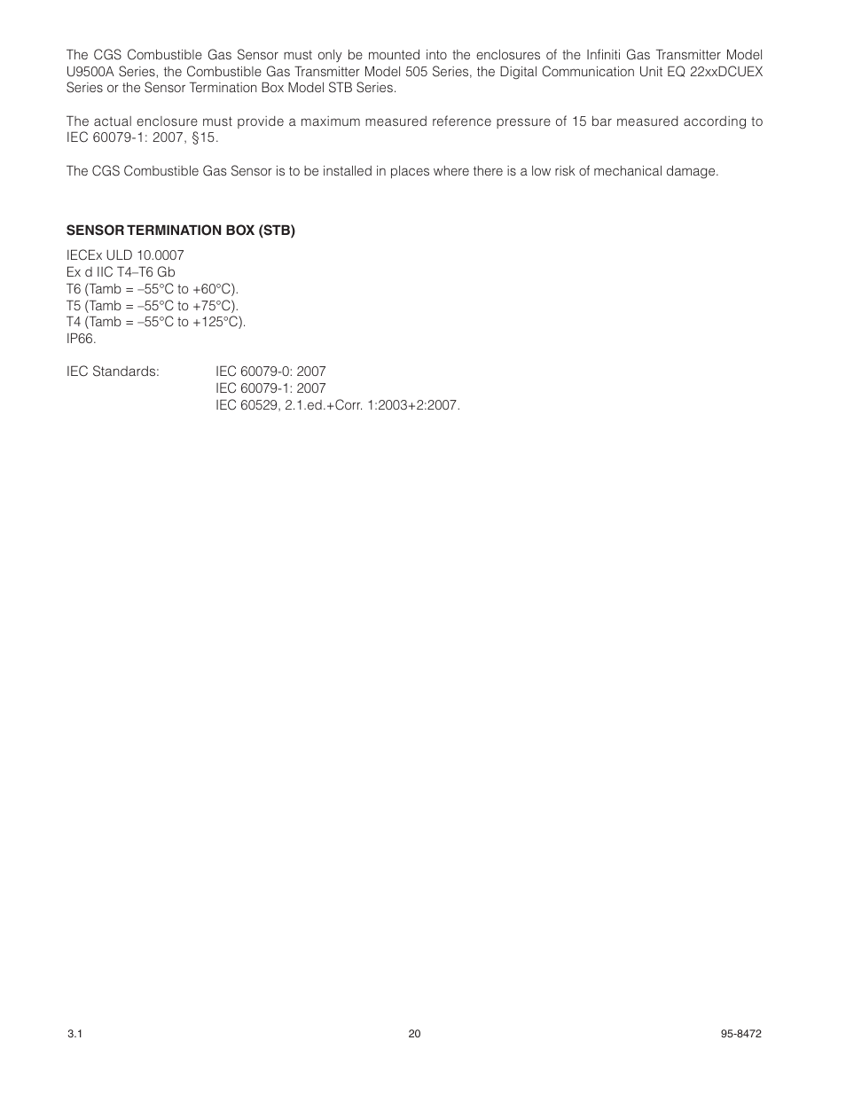 Det-Tronics 505 Combustible Gas Detector Transmitter with Combustible Gas Sensor CGS User Manual | Page 23 / 27