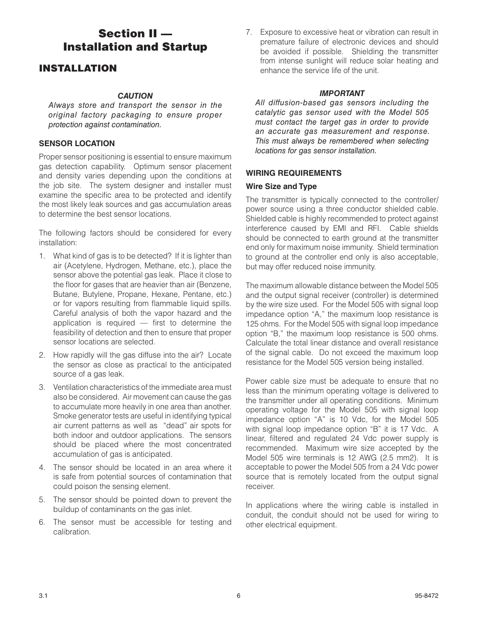 Det-Tronics 505 Combustible Gas Detector Transmitter with Combustible Gas Sensor CGS User Manual | Page 9 / 27