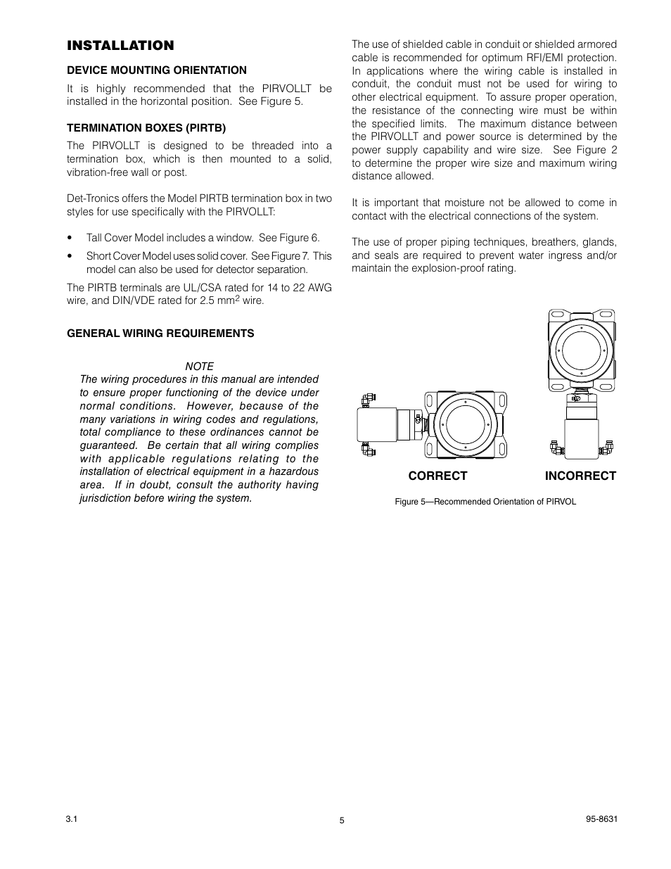 Det-Tronics PIRVOLLT Volumetric Infrared Hydrocarbon Gas Process Monitor for Light Hydrocarbons User Manual | Page 7 / 18