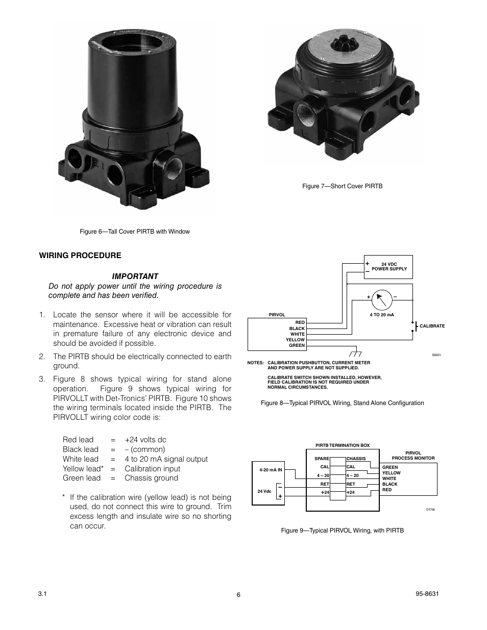Det-Tronics PIRVOLLT Volumetric Infrared Hydrocarbon Gas Process Monitor for Light Hydrocarbons User Manual | Page 8 / 18