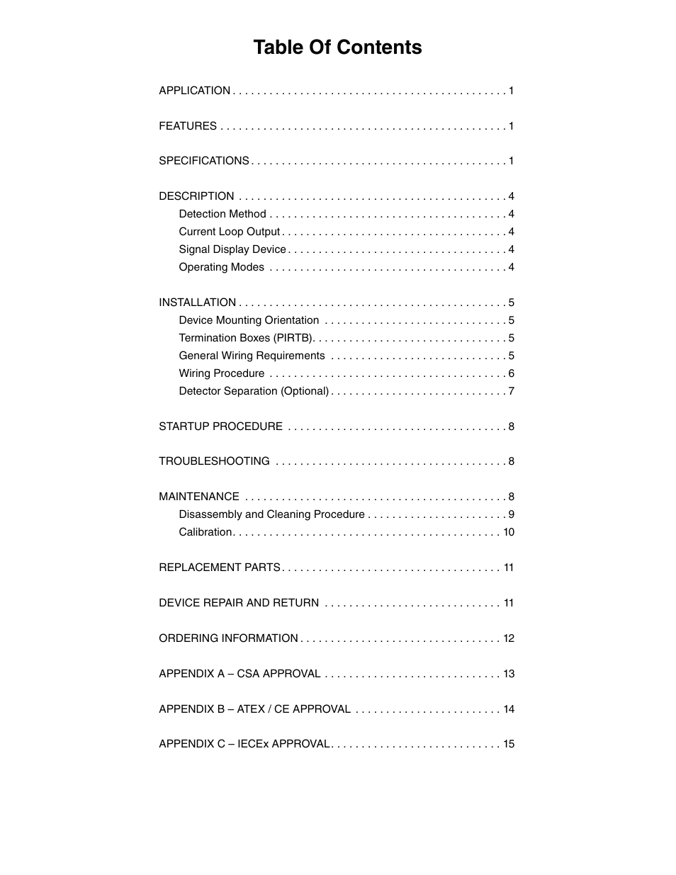 Det-Tronics PIRVOLHV Volumetric Infrared Hydrocarbon Gas Process Monitor for Heavy Hydrocarbons User Manual | Page 2 / 18