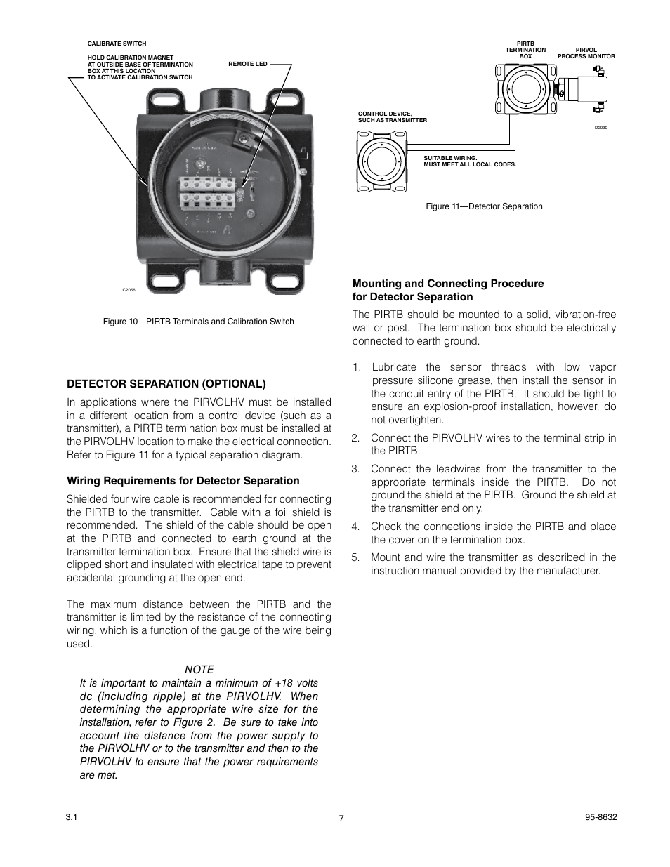 Det-Tronics PIRVOLHV Volumetric Infrared Hydrocarbon Gas Process Monitor for Heavy Hydrocarbons User Manual | Page 9 / 18