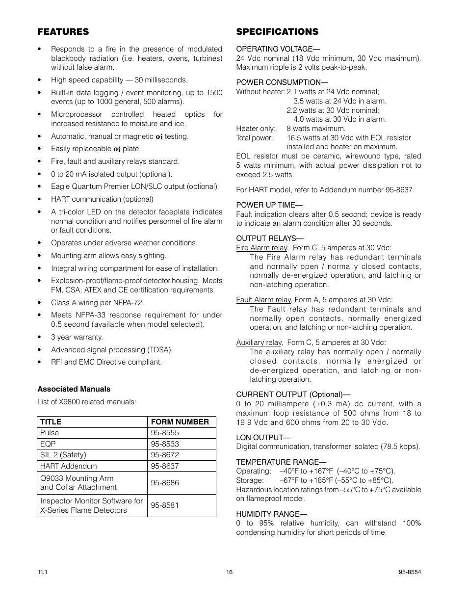 Det-Tronics X9800 IR Flame Detector User Manual | Page 18 / 31