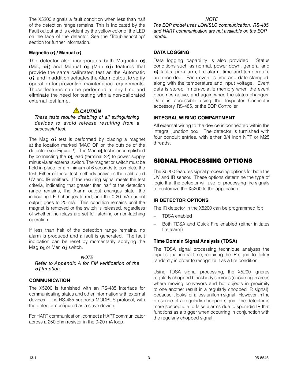 Det-Tronics X5200 UVIR Flame Detector User Manual | Page 5 / 35