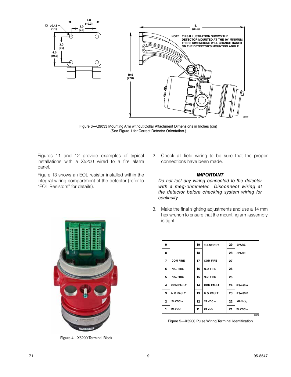 Det-Tronics X5200 UVIR Flame Detector with Pulse Output User Manual | Page 11 / 36