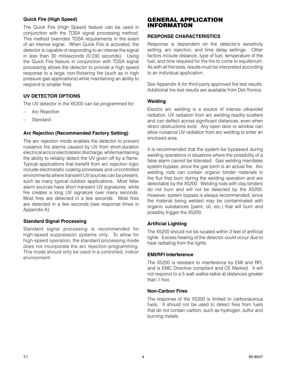 Det-Tronics X5200 UVIR Flame Detector with Pulse Output User Manual | Page 6 / 36