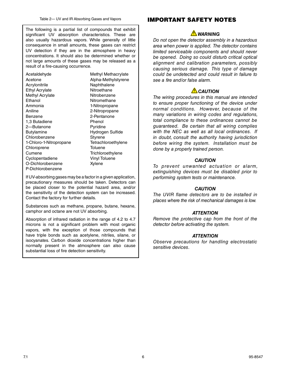 Det-Tronics X5200 UVIR Flame Detector with Pulse Output User Manual | Page 8 / 36