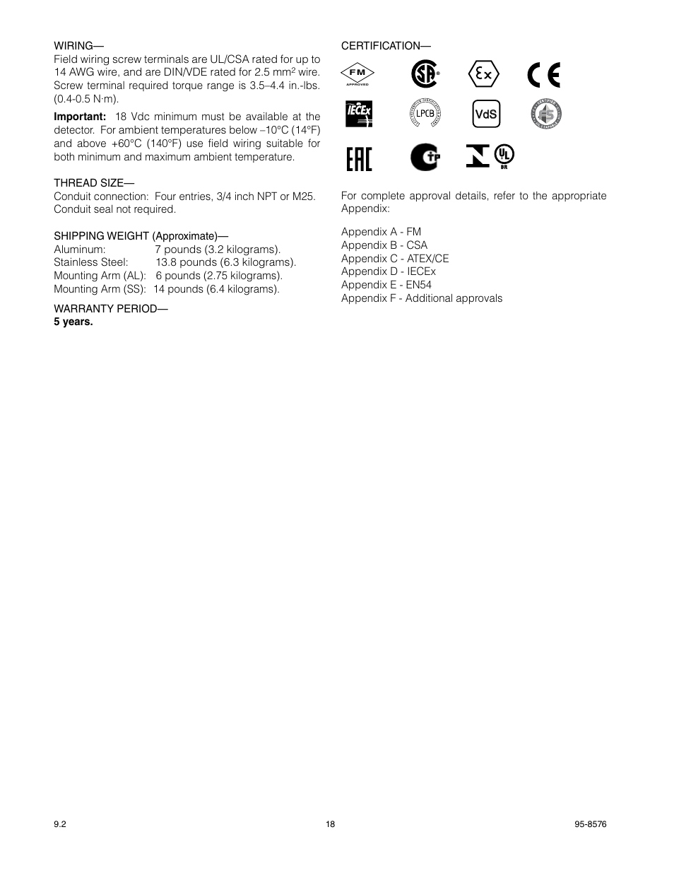 Det-Tronics X3302 Multispectrum IR Flame Detector User Manual | Page 20 / 37