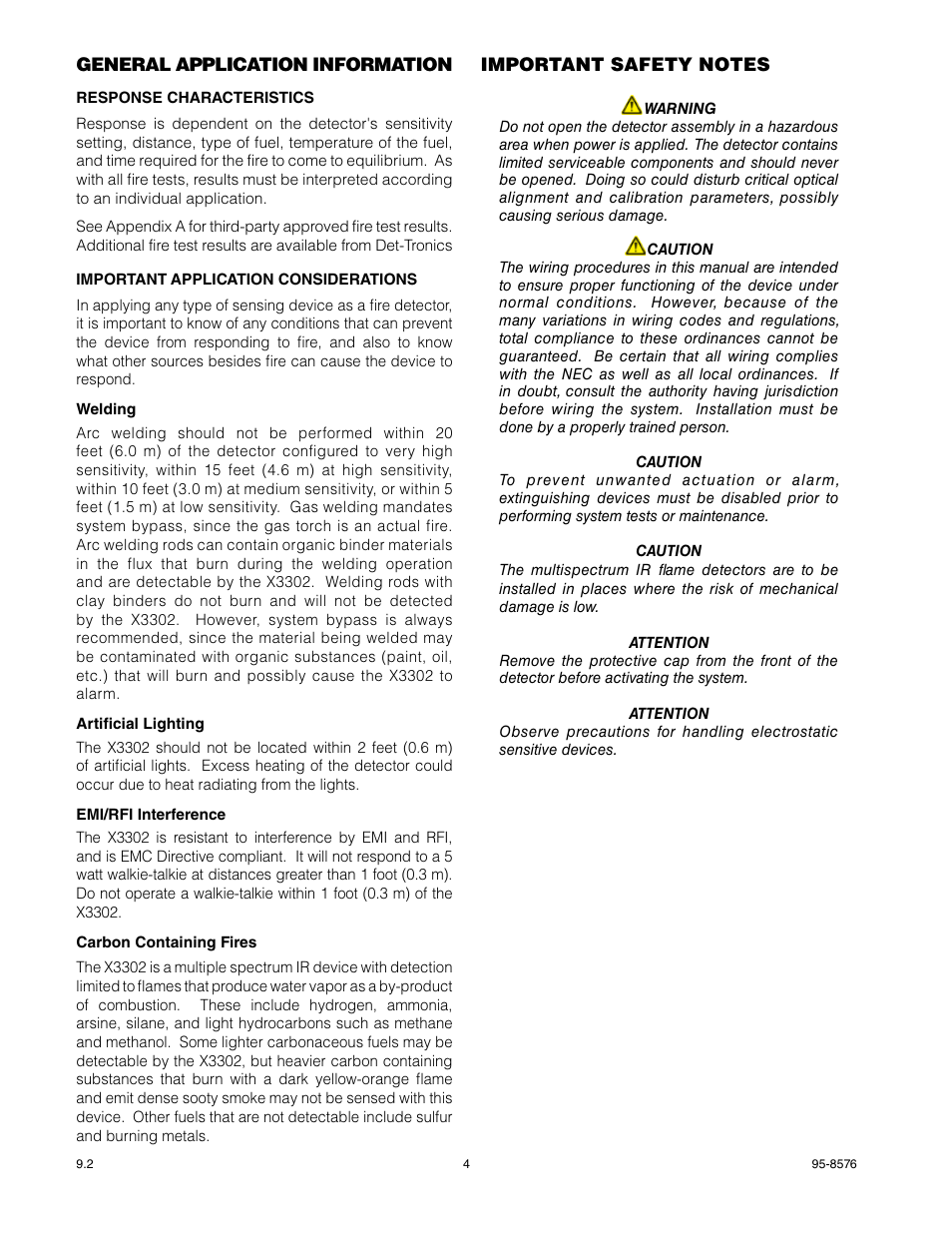 Det-Tronics X3302 Multispectrum IR Flame Detector User Manual | Page 6 / 37
