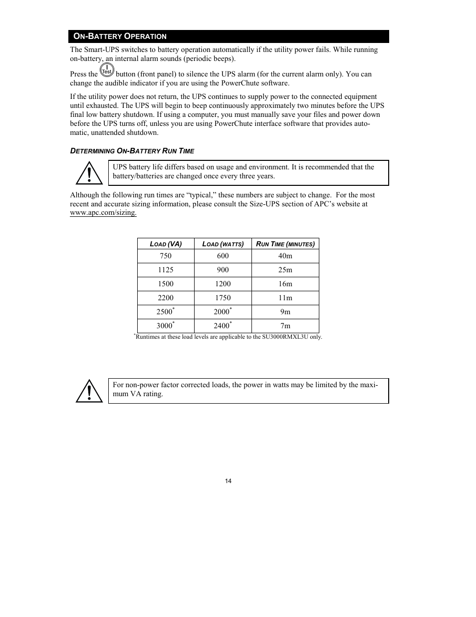 APC 3000VA User Manual | Page 16 / 25