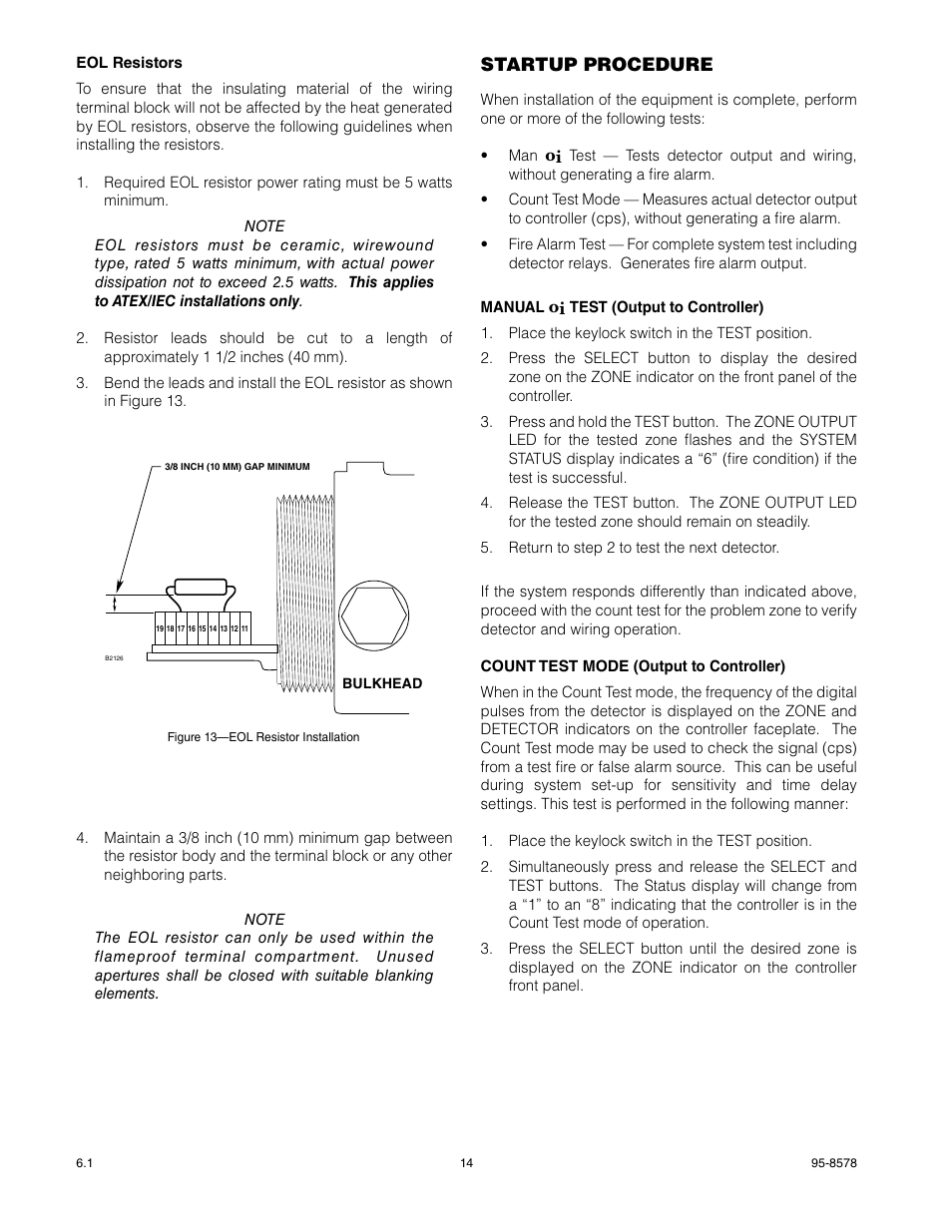 Startup procedure | Det-Tronics X3302 Multispectrum IR Flame Detector with Pulse Output User Manual | Page 16 / 36