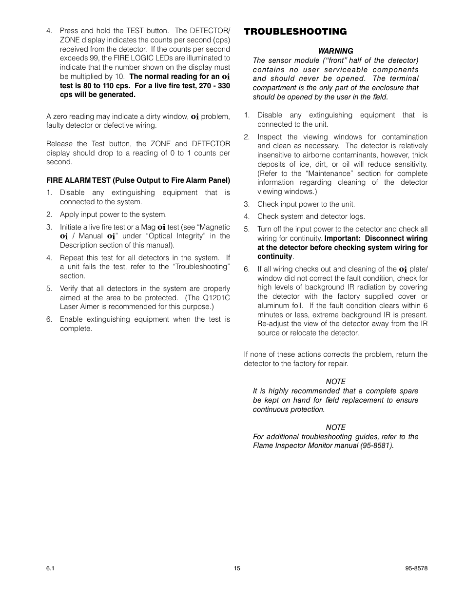 Det-Tronics X3302 Multispectrum IR Flame Detector with Pulse Output User Manual | Page 17 / 36