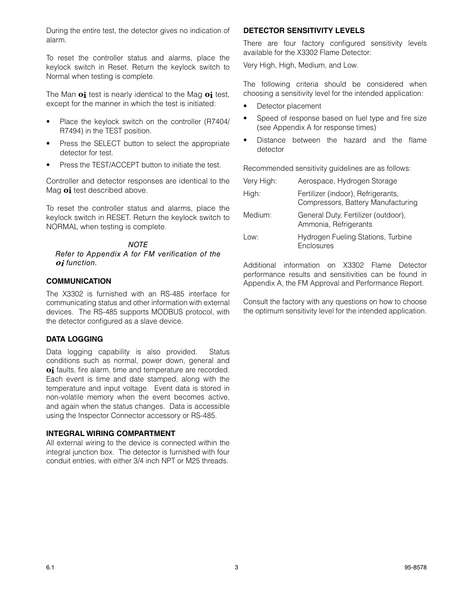 Det-Tronics X3302 Multispectrum IR Flame Detector with Pulse Output User Manual | Page 5 / 36