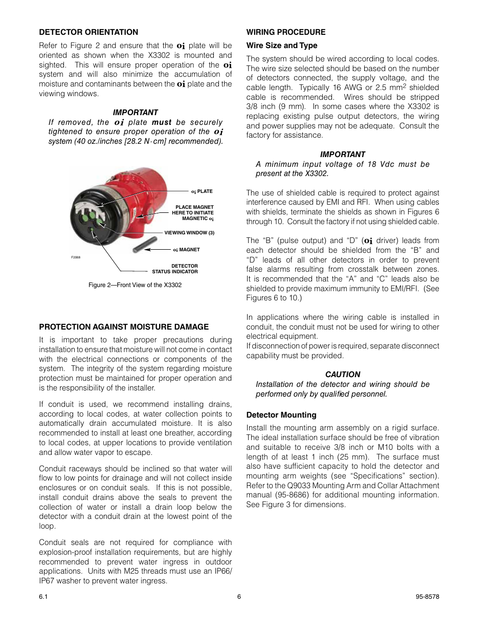 Det-Tronics X3302 Multispectrum IR Flame Detector with Pulse Output User Manual | Page 8 / 36