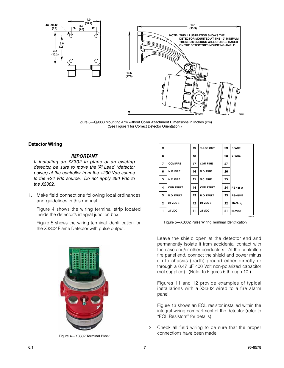 Det-Tronics X3302 Multispectrum IR Flame Detector with Pulse Output User Manual | Page 9 / 36