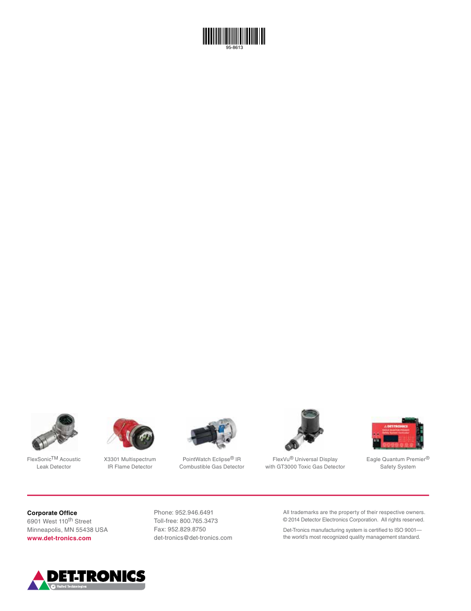 Det-Tronics X3302 Multispectrum IR Flame Detector with HART User Manual | Page 21 / 21