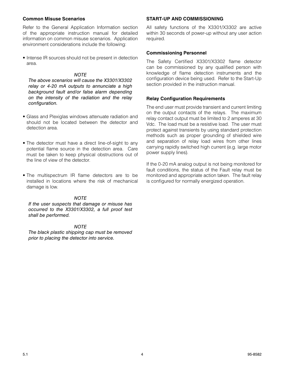 Det-Tronics X3301 Multispectrum IR Flame Detector SAFETY MANUAL User Manual | Page 4 / 8