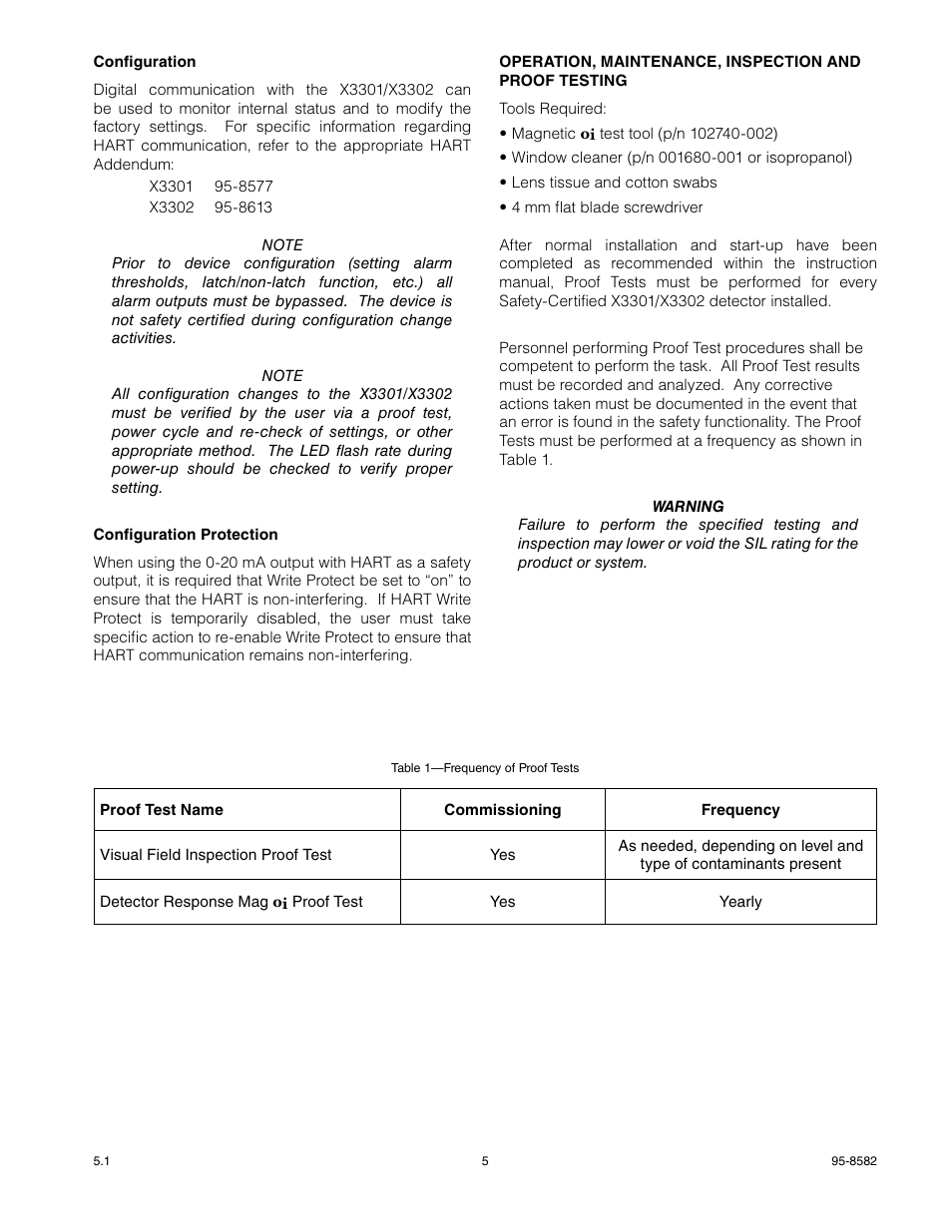 Det-Tronics X3301 Multispectrum IR Flame Detector SAFETY MANUAL User Manual | Page 5 / 8