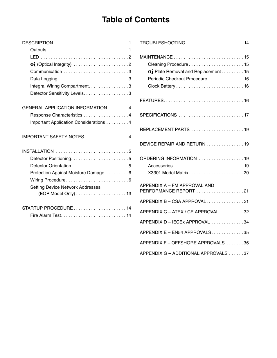 Det-Tronics X3301 Multispectrum IR Flame Detector User Manual | Page 2 / 40