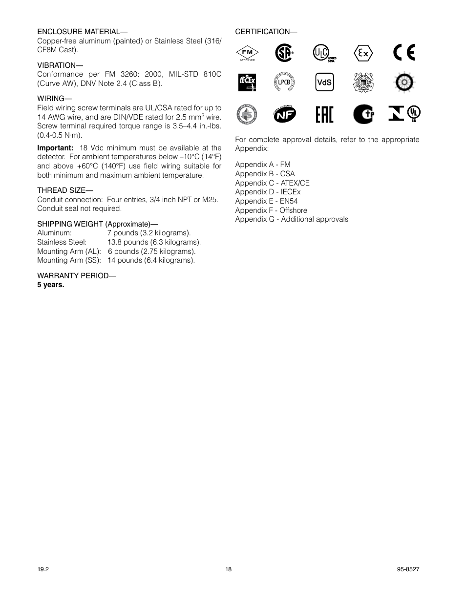 Det-Tronics X3301 Multispectrum IR Flame Detector User Manual | Page 20 / 40