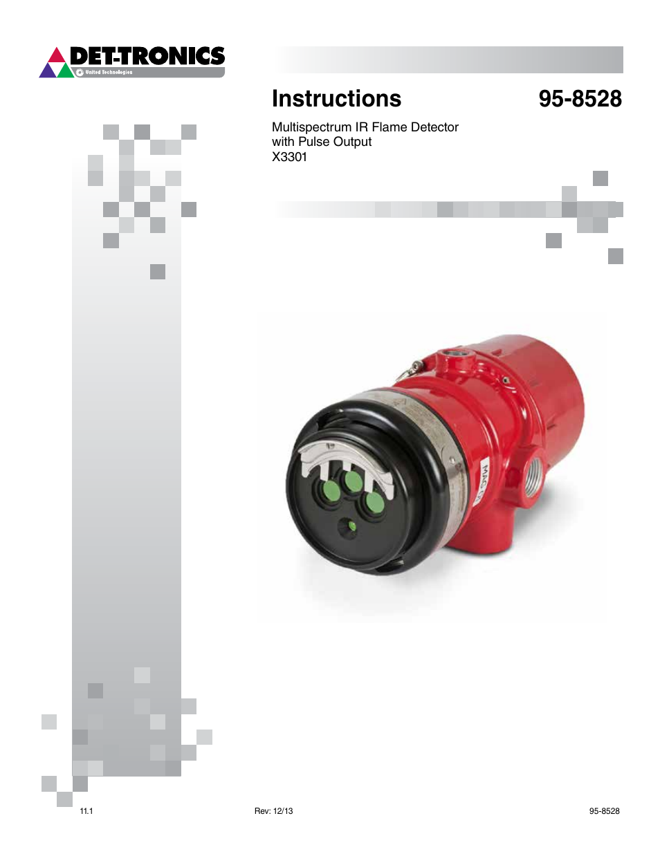 Det-Tronics X3301 Multispectrum IR Flame Detector with Pulse Output User Manual | 39 pages