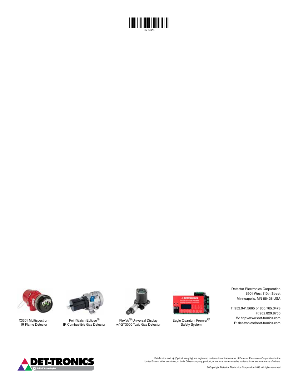 Det-Tronics X3301 Multispectrum IR Flame Detector with Pulse Output User Manual | Page 39 / 39
